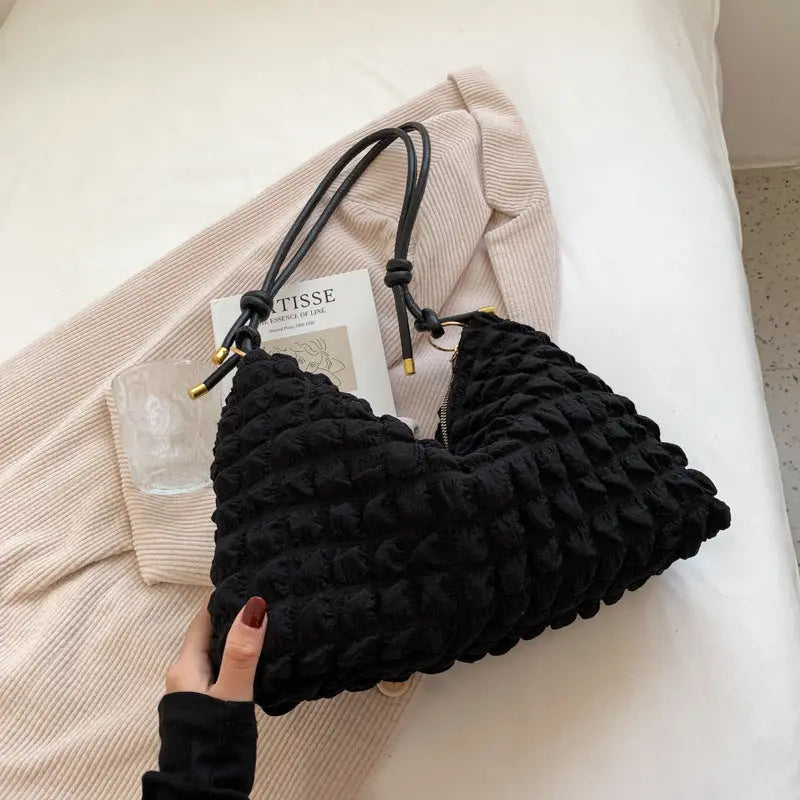 Bubble Underarm Bag Large Capacity Bag Women Beauty hair & fashionfj