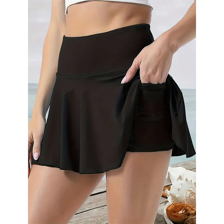 Women Tennis Skirt Golf Skorts Athletic High Waisted With Pockets Inner Shorts Sport Workout Beauty hair & fashionfj