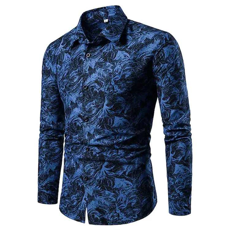 Fashion Pop Prom Party Night Club New Designer Long Sleeve Clothing Slim Button Lapel Men Tops Beauty hair & fashionfj