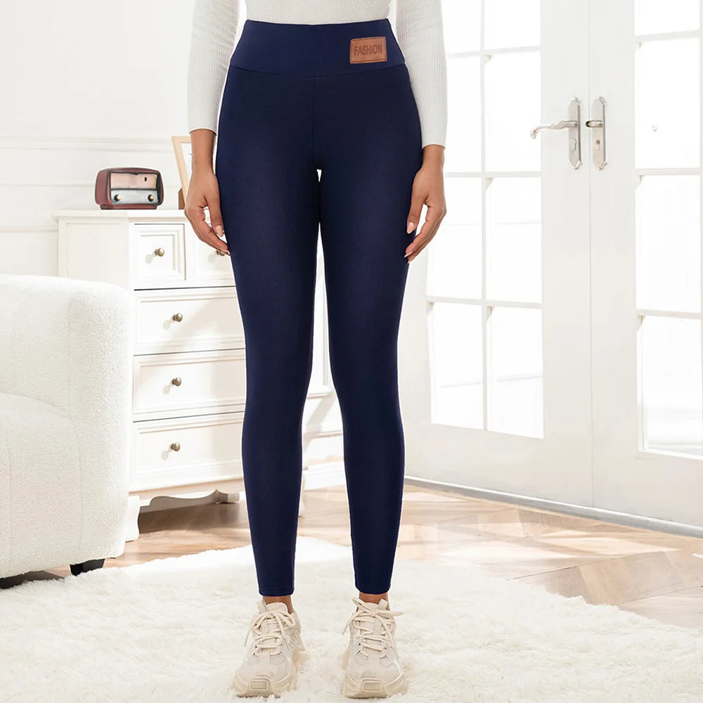 Winter Warm Leggings for Women Comfortable Thermal Soft Pants High Waist Solid Thick Velvet Leggings