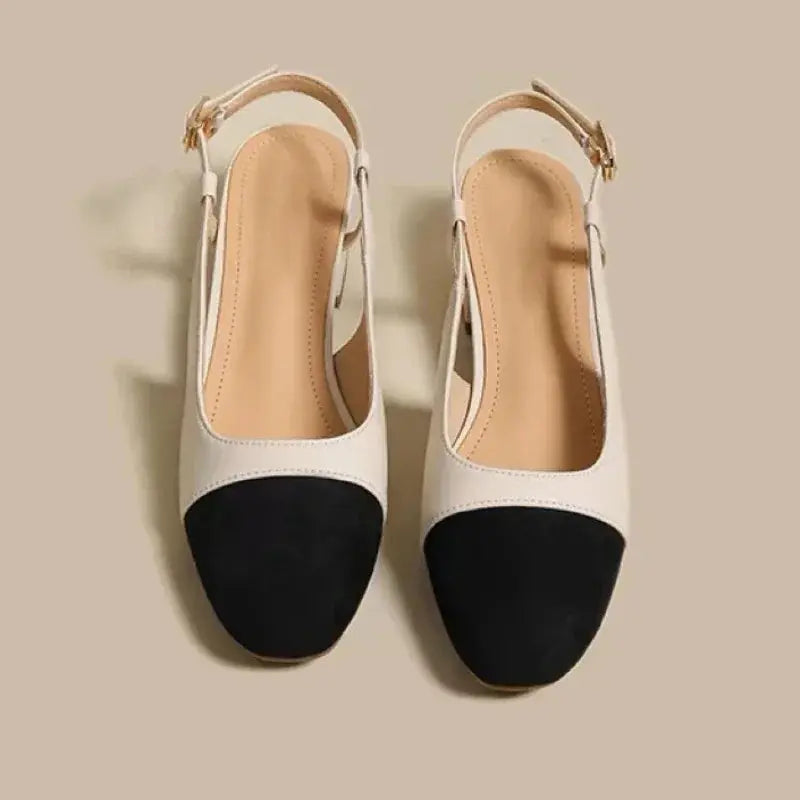 New 2025 Summer Women's Sandals Elegant Medium Heel Toe Mules Comfortable Office Women's Shoes Buckle Heels Dress Shoes Beauty hair & fashionfj