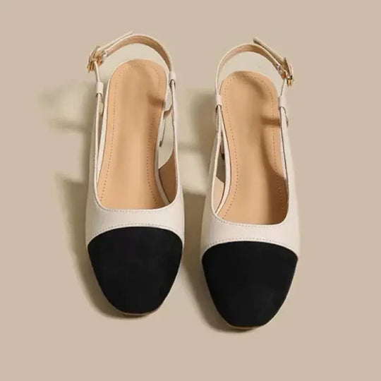 New 2025 Summer Women's Sandals Elegant Medium Heel Toe Mules Comfortable Office Women's Shoes Buckle Heels Dress Shoes Beauty hair & fashionfj