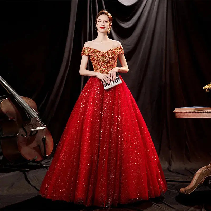 Customized Women Evening Dresses Sequins Tulle Prom Party Gowns Formal Occasion Vestido De Noche Abenkleider robes de soirée Beauty hair & fashionfj