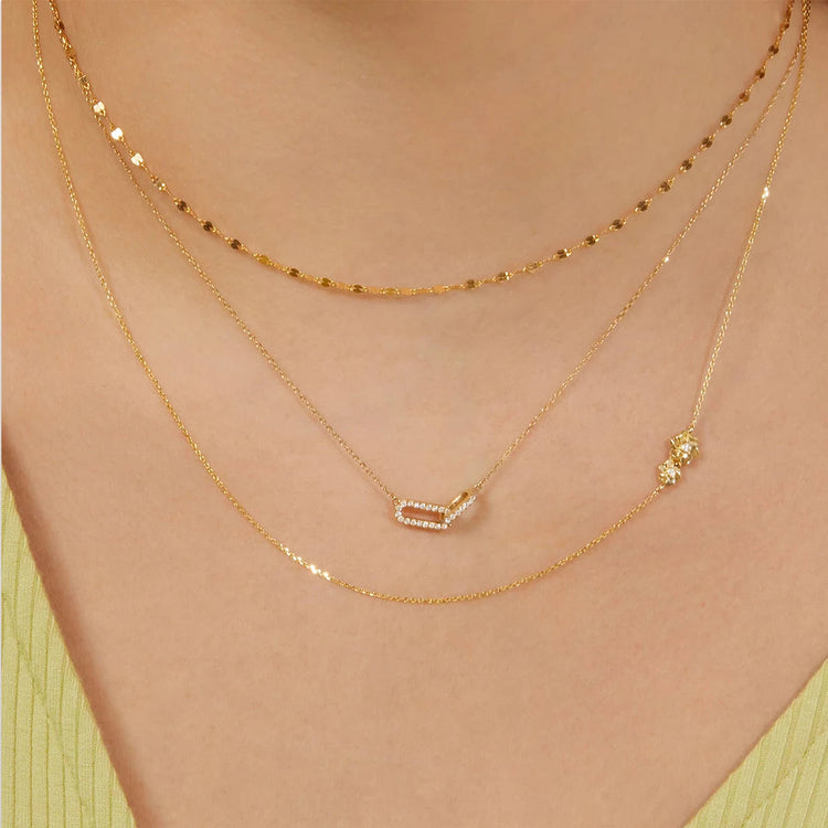 Gold color Shiny Rhinestone Double Circle Pendant Necklace For Women Girl Clavicle Choker Fashion Jewelry Gift Party femme Beauty hair & fashionfj