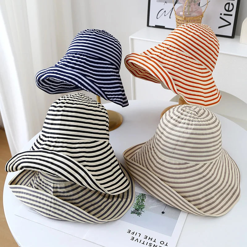 winter warm  Bucket Hat for Women Vintage Knitting Fisherman Hat Summer Panama Caps Simple  Breathable Sunshade Cap