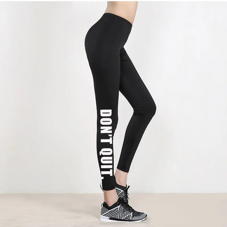 Letter Print Leggings Slim Pencil Pants Beauty hair & fashionfj