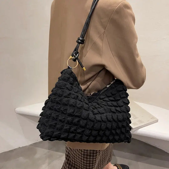 Bubble Underarm Bag Large Capacity Bag Women Beauty hair & fashionfj