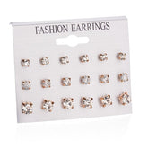 Earrings Round 9-piece Earings Set Beauty hair & fashionfj