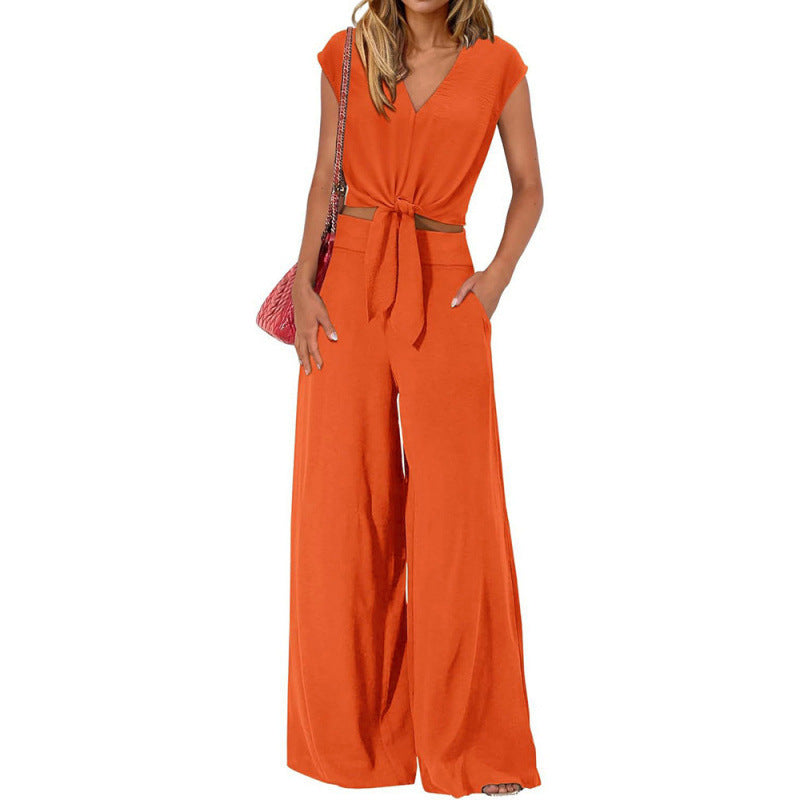 Fashion Casual Top Loose Two-piece Suit Beauty hair & fashionfj