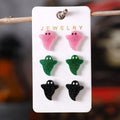 Halloween Cute Colorful Ghost Earings Set Beauty hair & fashionfj