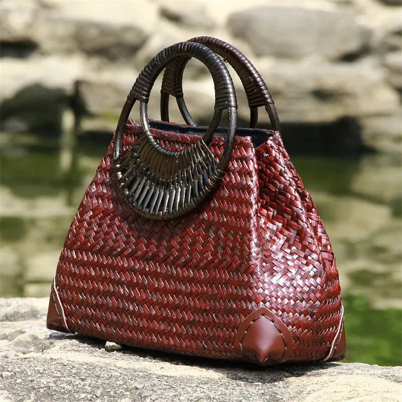 Straw bag women handbag hand bag Beauty hair & fashionfj