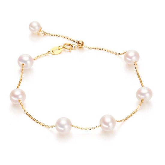 18k Gold Bead Bracelet Beauty hair & fashionfj
