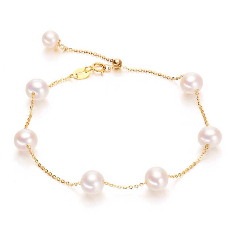 18k Gold Bead Bracelet Beauty hair & fashionfj