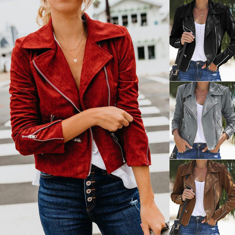 Women's fall  winter short jacket jacket Beauty hair & fashionfj