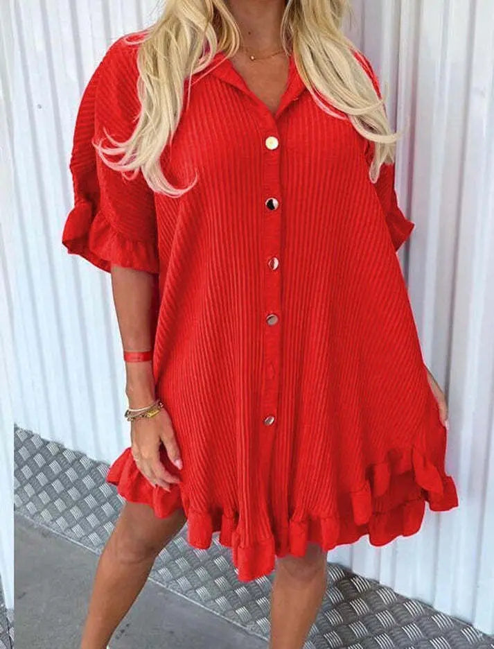 Ladies Pleated Dress Beauty hair & fashionfj