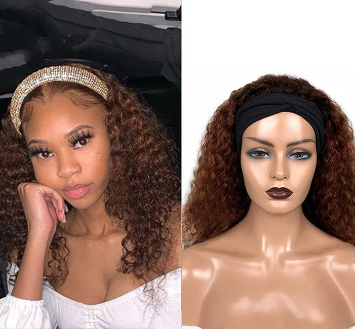 Human Hair Jerry Curly Headband Wigs Beauty hair & fashionfj