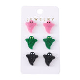 Halloween Cute Colorful Ghost Earings Set Beauty hair & fashionfj