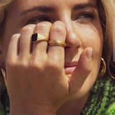 Titanium steel plated gold ring for women Beauty hair & fashionfj