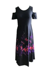 Short Sleeve Off-shoulder Plus Size Purple Print Dress Beauty hair & fashionfj
