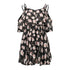 Plus Size Women Dresses Spaghetti Strap V-neck Printed Loose Chiffon Dress Off Shoulder Beauty hair & fashionfj