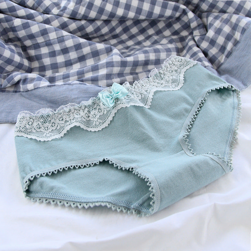 Vintage Lace Trim Gray Black Ladies Panties Cotton Cute Cotton Crotch Ladies Panties Beauty hair & fashionfj