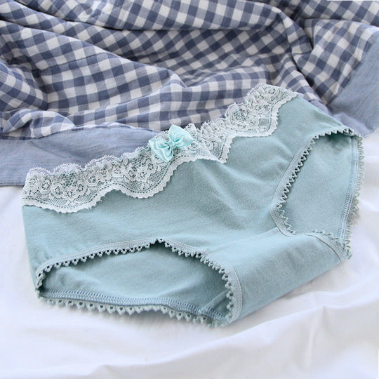 Vintage Lace Trim Gray Black Ladies Panties Cotton Cute Cotton Crotch Ladies Panties Beauty hair & fashionfj