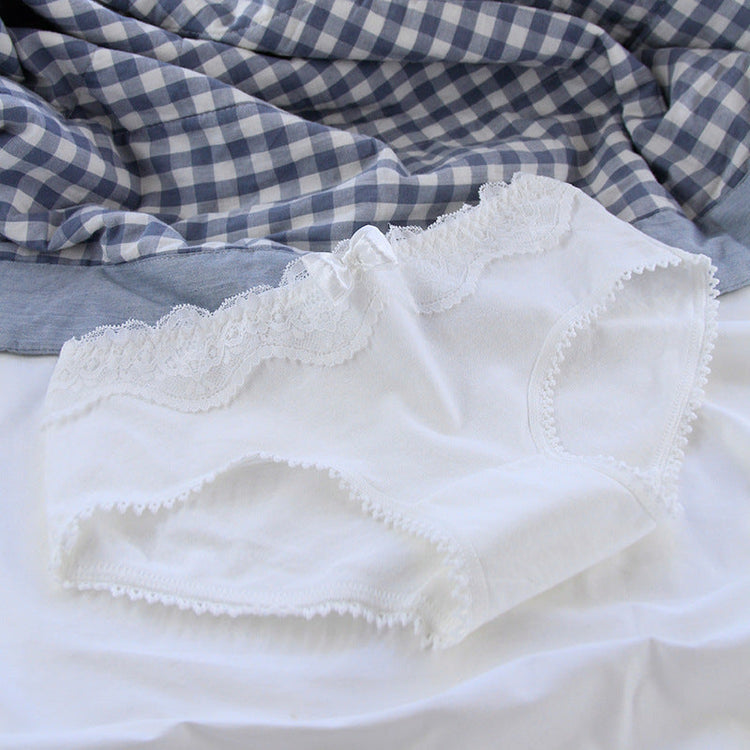 Vintage Lace Trim Gray Black Ladies Panties Cotton Cute Cotton Crotch Ladies Panties Beauty hair & fashionfj