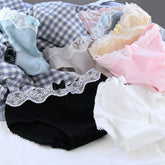 Vintage Lace Trim Gray Black Ladies Panties Cotton Cute Cotton Crotch Ladies Panties Beauty hair & fashionfj