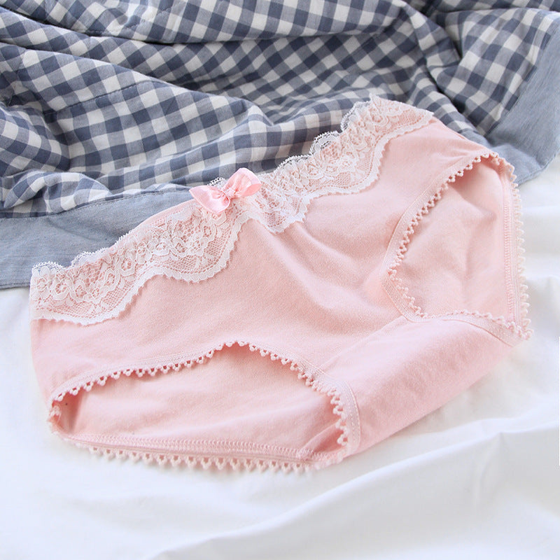 Vintage Lace Trim Gray Black Ladies Panties Cotton Cute Cotton Crotch Ladies Panties Beauty hair & fashionfj