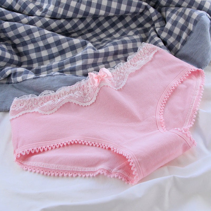 Vintage Lace Trim Gray Black Ladies Panties Cotton Cute Cotton Crotch Ladies Panties Beauty hair & fashionfj