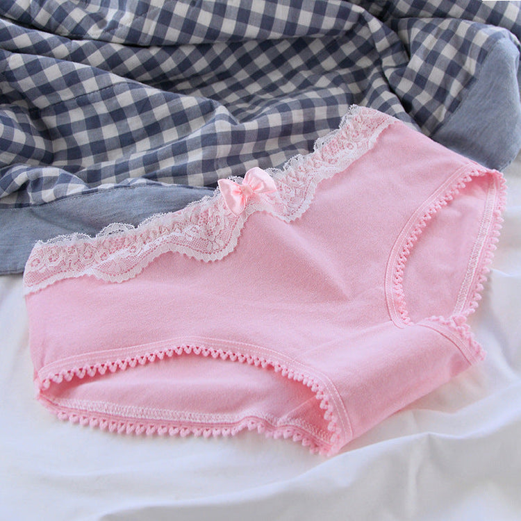 Vintage Lace Trim Gray Black Ladies Panties Cotton Cute Cotton Crotch Ladies Panties Beauty hair & fashionfj