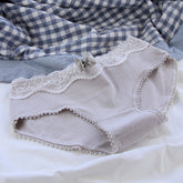 Vintage Lace Trim Gray Black Ladies Panties Cotton Cute Cotton Crotch Ladies Panties Beauty hair & fashionfj