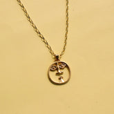 Real Gold Plated Chain Necklace Face Alloy Beauty hair & fashionfj