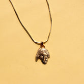 Real Gold Plated Chain Necklace Face Alloy Beauty hair & fashionfj