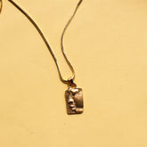 Real Gold Plated Chain Necklace Face Alloy Beauty hair & fashionfj