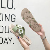 Slippers Wear Ladies Wild Flowers Net Red Lazy Shoes Sandals And Slippers Beauty hair & fashionfj