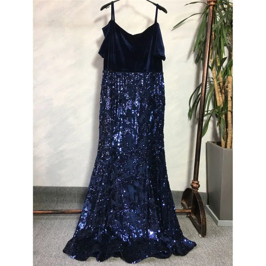 African Fashion Party Dress Sequined Sexy Evening Dresses Beauty hair & fashionfj