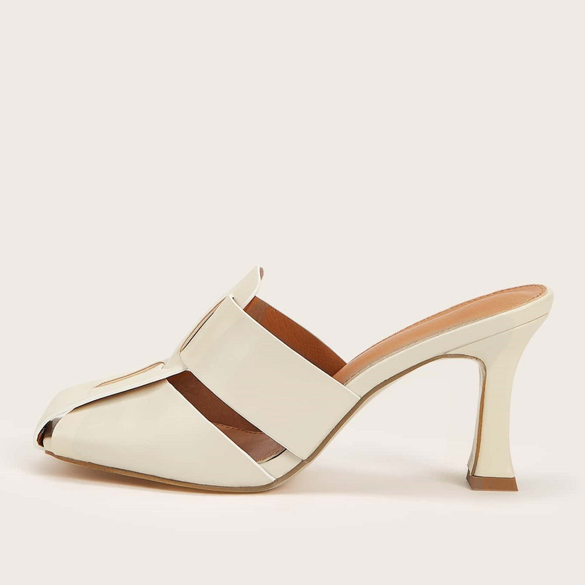 Fashion Woven Shoe Upper Mid Heel Sandals And Slippers Women Beauty hair & fashionfj