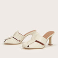 Fashion Woven Shoe Upper Mid Heel Sandals And Slippers Women Beauty hair & fashionfj