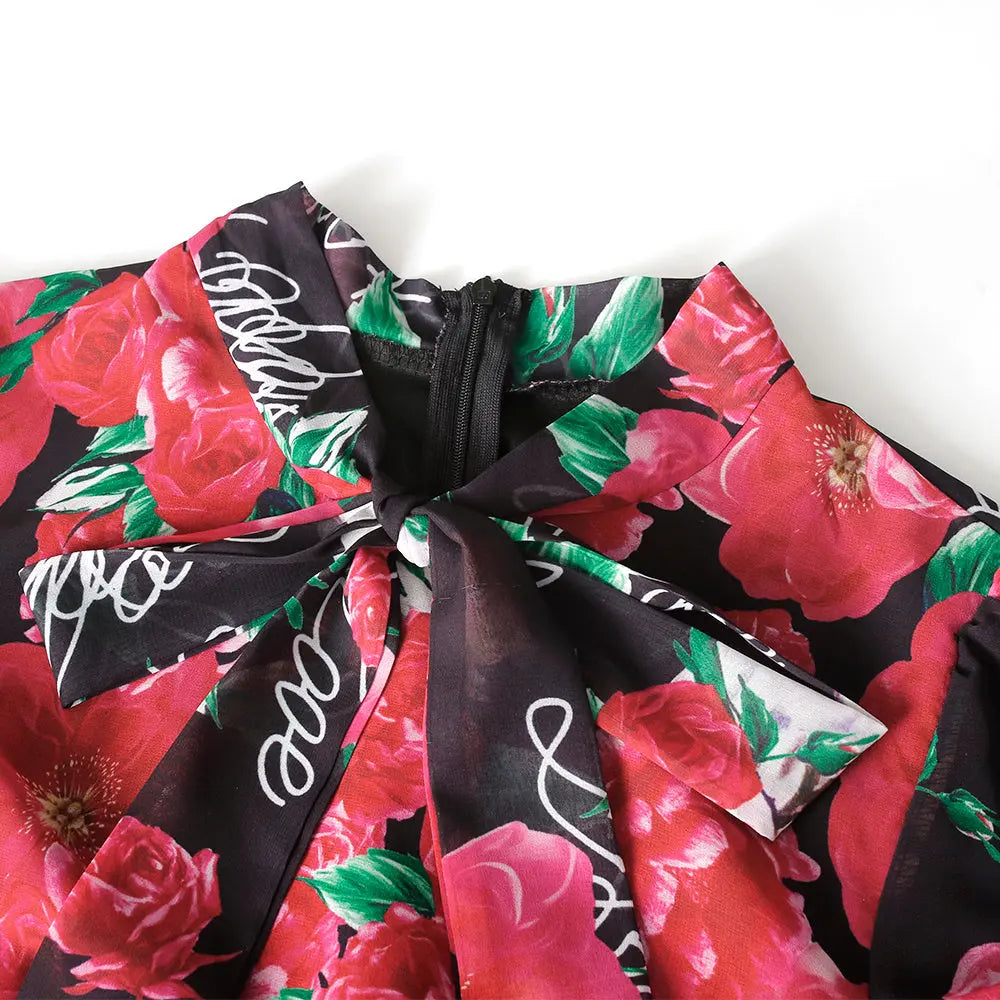 African Clothing Women's Chiffon Print Big Swing Dress Long Skirt Beauty hair & fashionfj