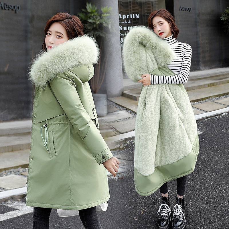 Cotton-Padded Jacket Waist Warm Winter Jacket Beauty hair & fashionfj