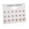 Earrings Round 9-piece Earings Set Beauty hair & fashionfj