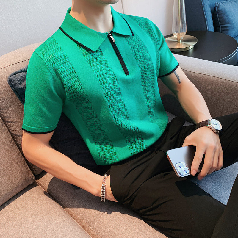 Boys Short Sleeve Polo Shirt Fashion Lapel Knit T-Shirt Beauty hair & fashionfj