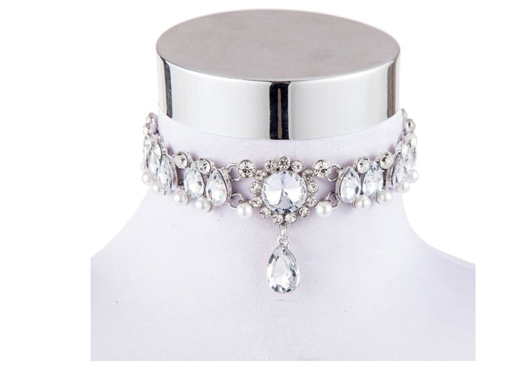 Ocean Goddess Crystal Choker Necklace Beauty hair & fashionfj