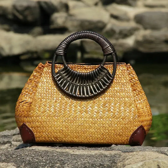 Straw bag women handbag hand bag Beauty hair & fashionfj