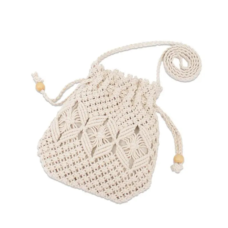 Knitted Tassel Bag Beach Women Bag woven Bag Beauty hair & fashionfj