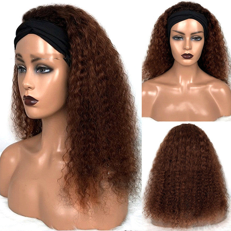 Human Hair Jerry Curly Headband Wigs Beauty hair & fashionfj