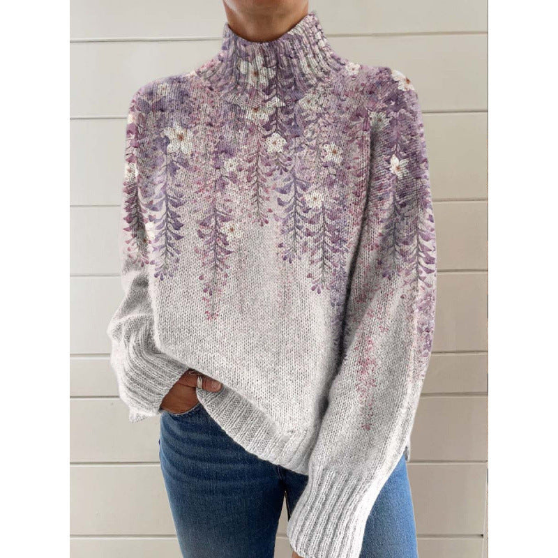 New Christmas Abstract Printing Casual Top