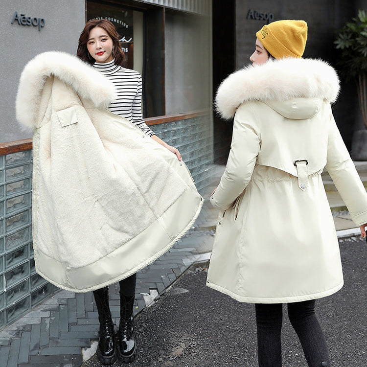 Cotton-Padded Jacket Waist Warm Winter Jacket Beauty hair & fashionfj