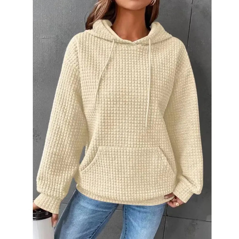 Women's Loose Casual Solid Color Long-sleeved Sweater Beauty hair & fashionfj